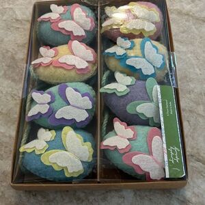 Felt Butterfly Eggs Garland NWT